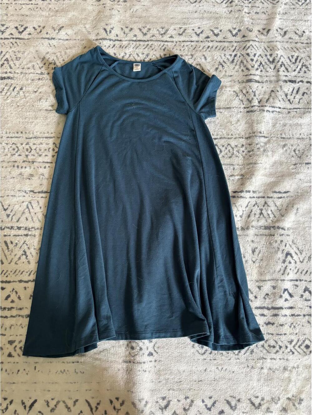 Old Navy XS Petite Navy Blue Short Sleeve Swing Dress